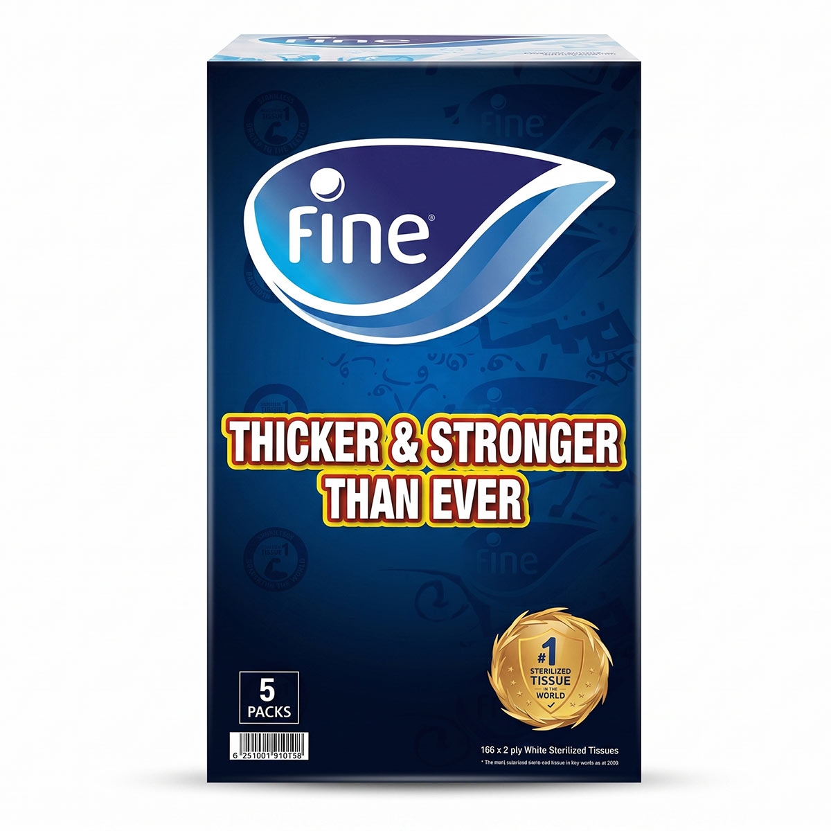 Fine Classic Sterilized Facial Tissues (165 Sheets x 2-Ply) 5 Multi Pack