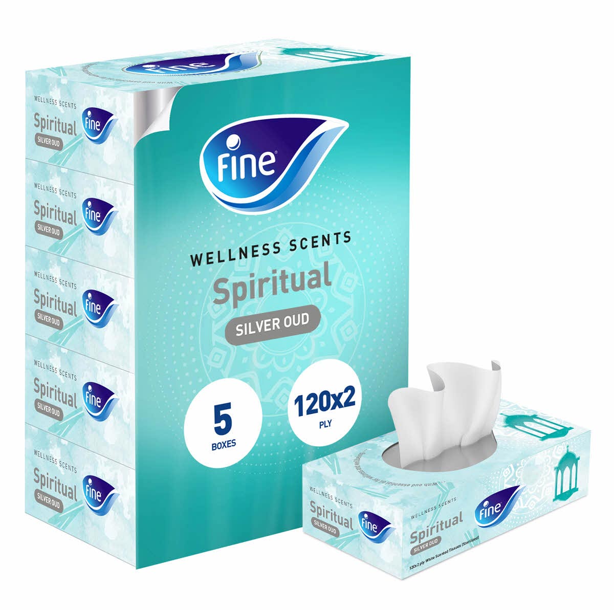 Fine Wellness Scents Spiritual Silver Oud Wipes 5 Boxes