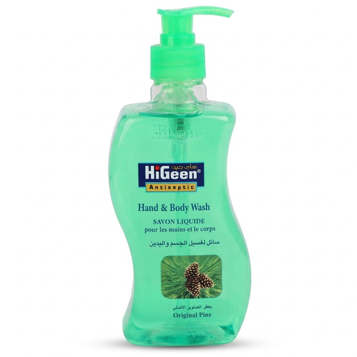 Higeen Antiseptic Hand & Body Wash Original Pine 500ml