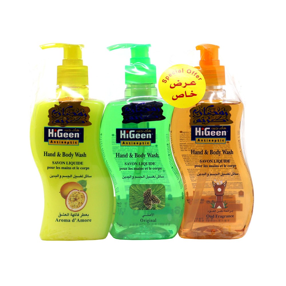 Higeen Creamy Hand & Body Wash 3X500Ml | Personal Care | Skin & Body Care | Liquid & Bar Soap
