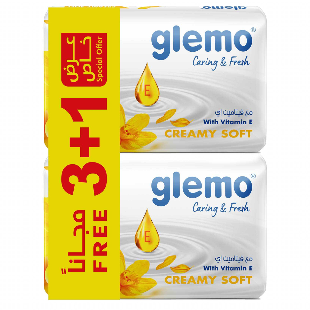 Glemo Caring & Fresh Creamy Soft Soap 4x120g