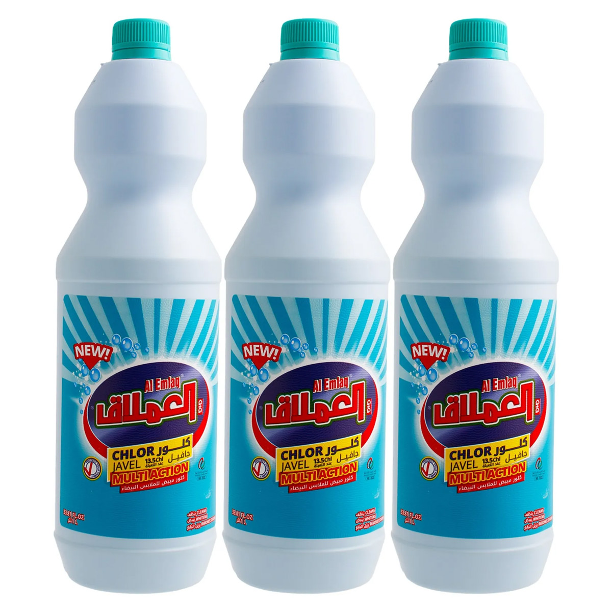 Al Emlaq Chlor Javel Multi Action Bleach And Disinfectant 3x1L