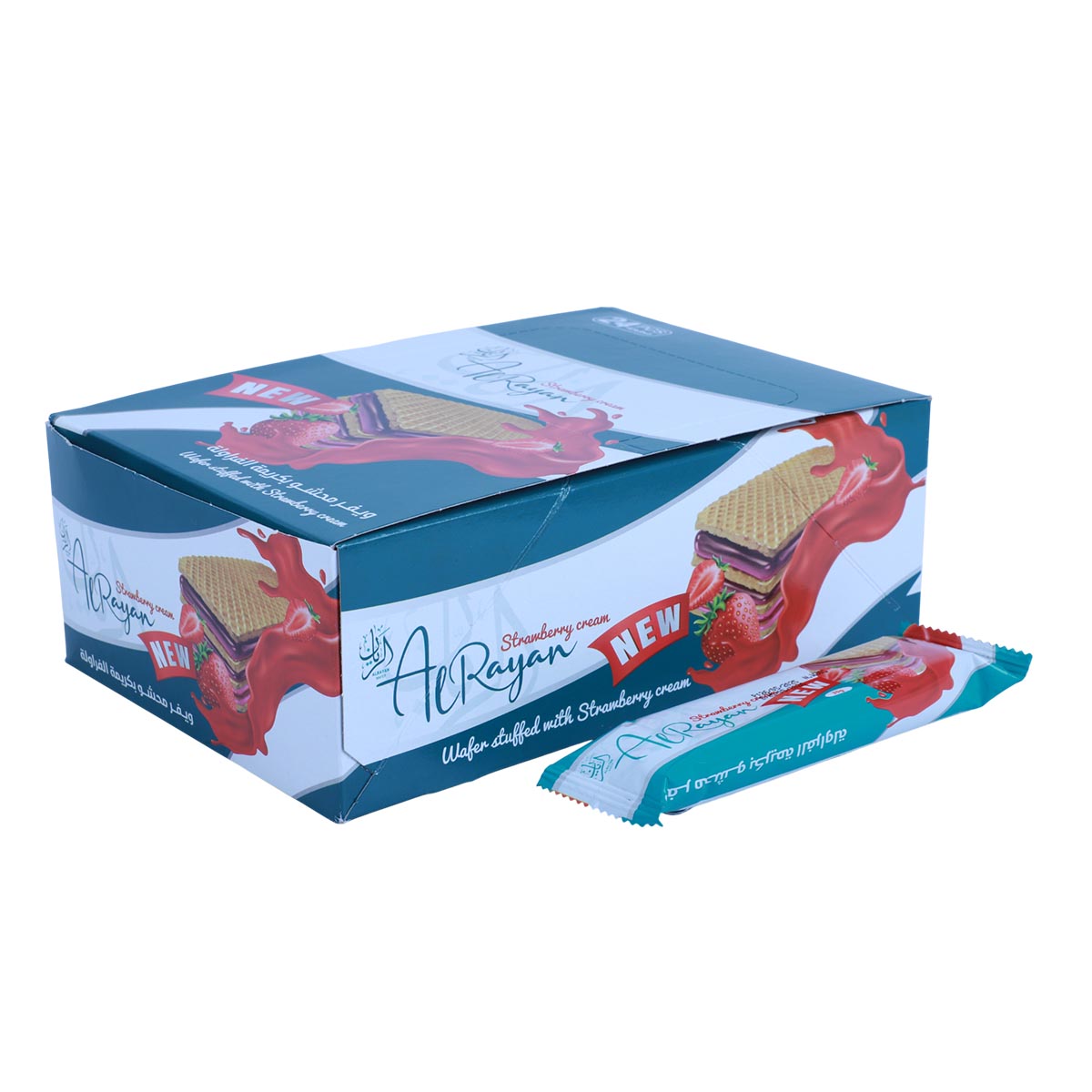 AL Rayyan Strawberry Cream Filling Wafers 24x30g | Snacks & Candy | Biscuits | Wafers AL Rayyan Strawberry Cream Filling Wafers 24x30g | Snacks & Candy | Biscuits | Wafers