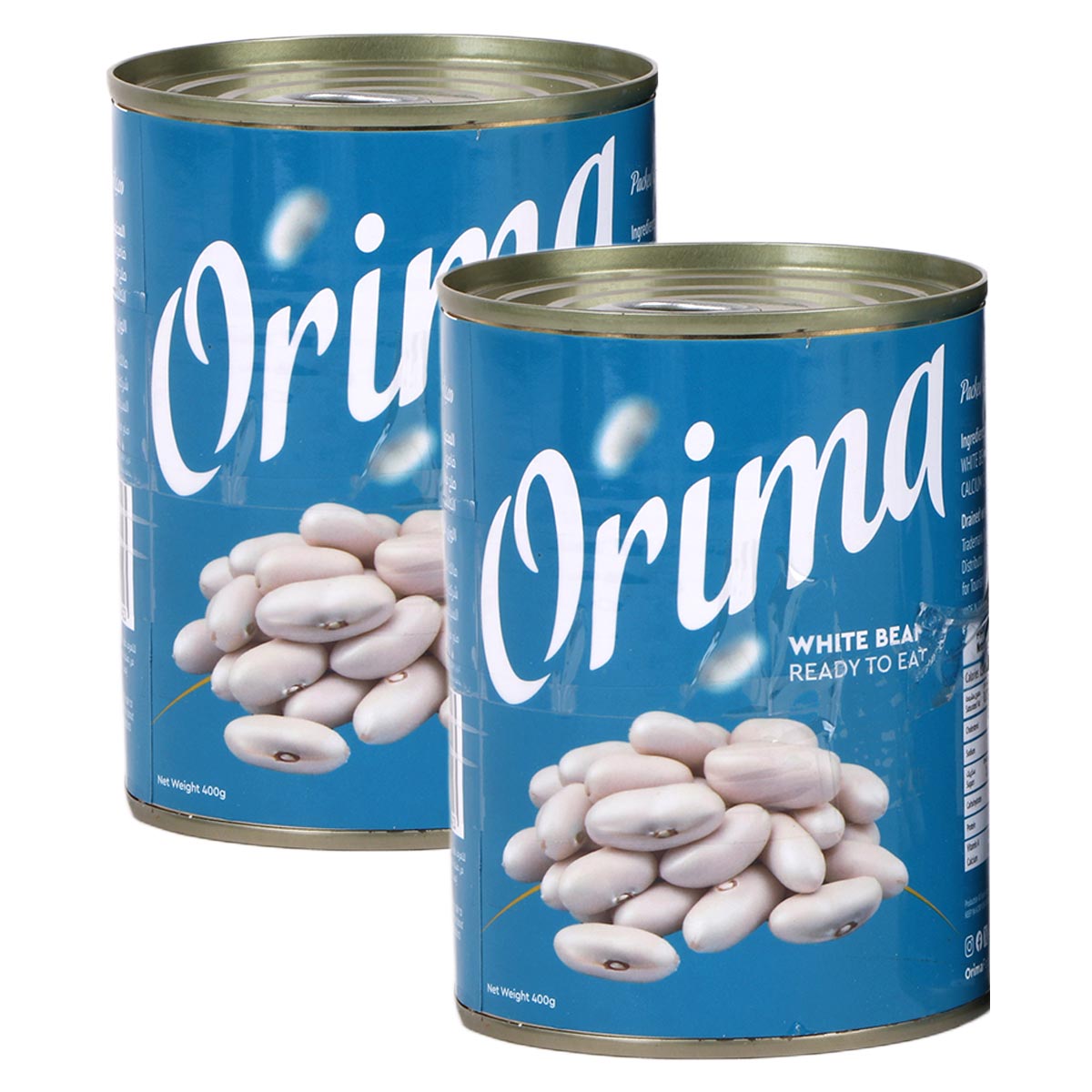 Orima White Beans Ready To Eat 2x400g