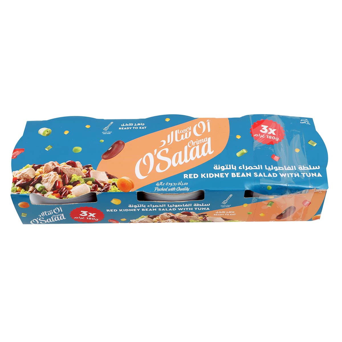 Orima O'Salad Red Kidney Bean Salad With Canned Tuna 3x180g