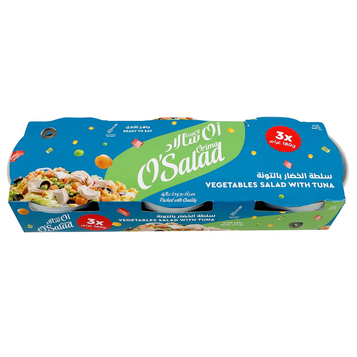 Orima O'salad Vegetables Salad With Canned Tuna 3x180g