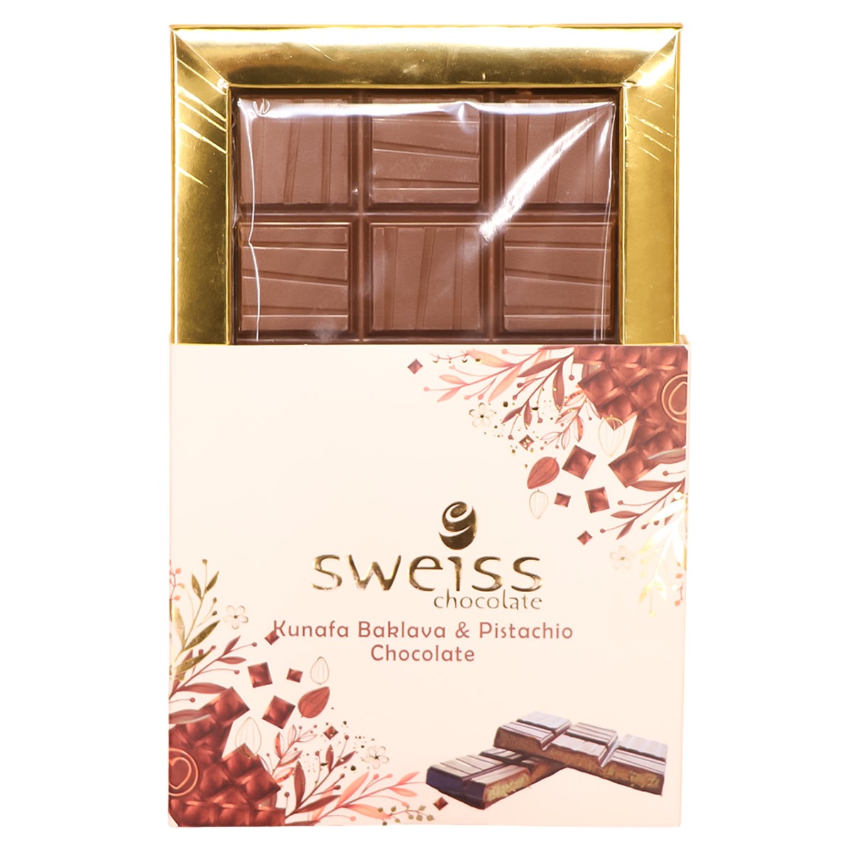 Sweiss Chocolate Kunafa Baklava & Pistachio 100g