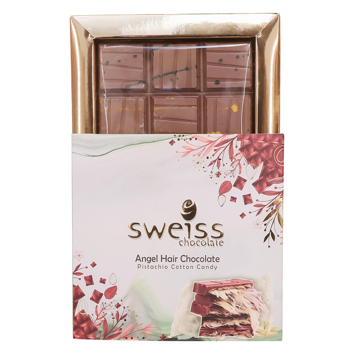Sweiss Chocolate Angel Hair Pistachio Cotton Candy 100g