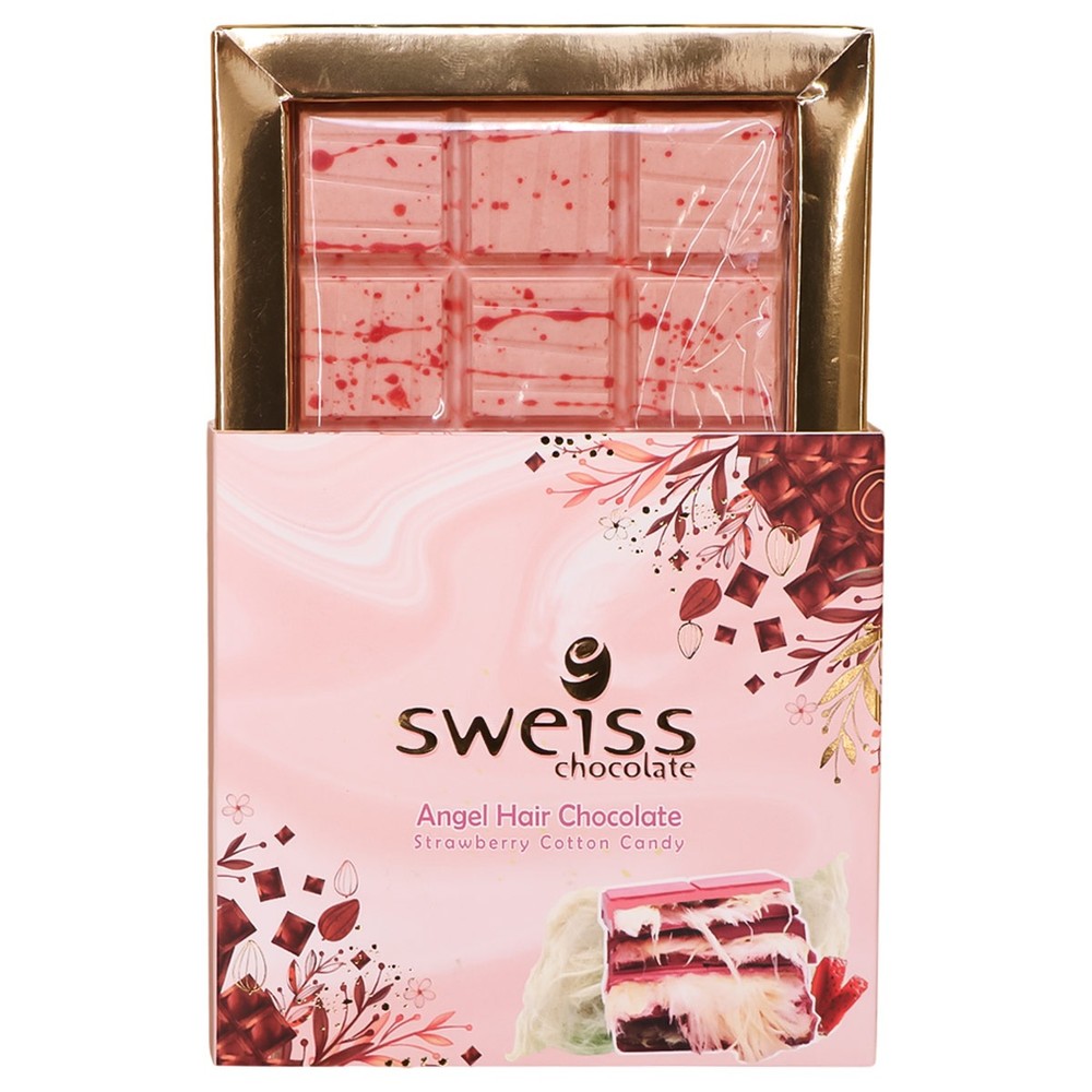 Sweiss Chocolate Angel Hair Stawberry Cotton Candy 100g