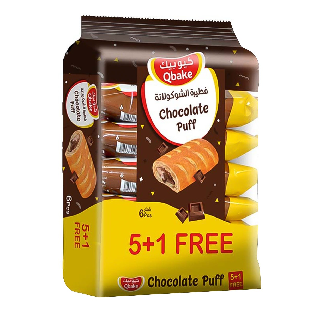 Qbake Chocolate Puff 6x70g