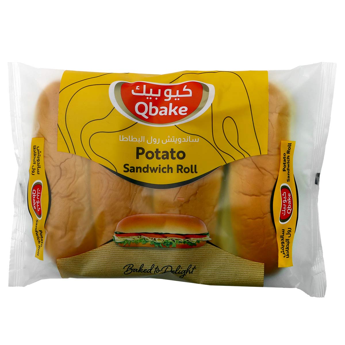 Qbake Potato Sandwich Rolls 4x70g