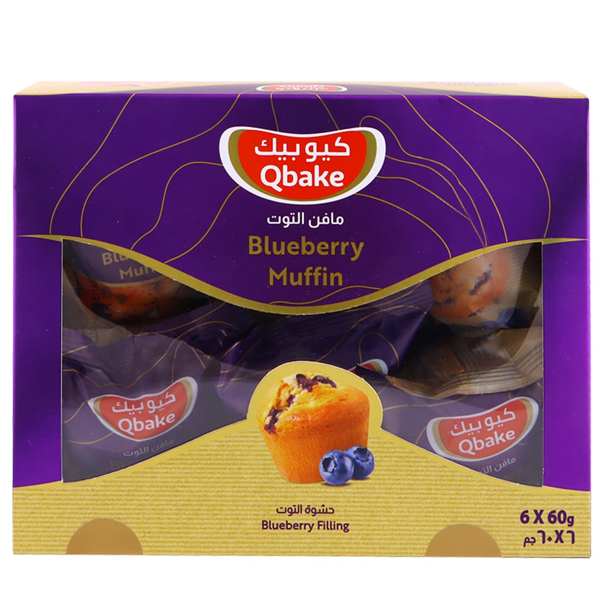 Qbake Blueberry Muffin 6x60g