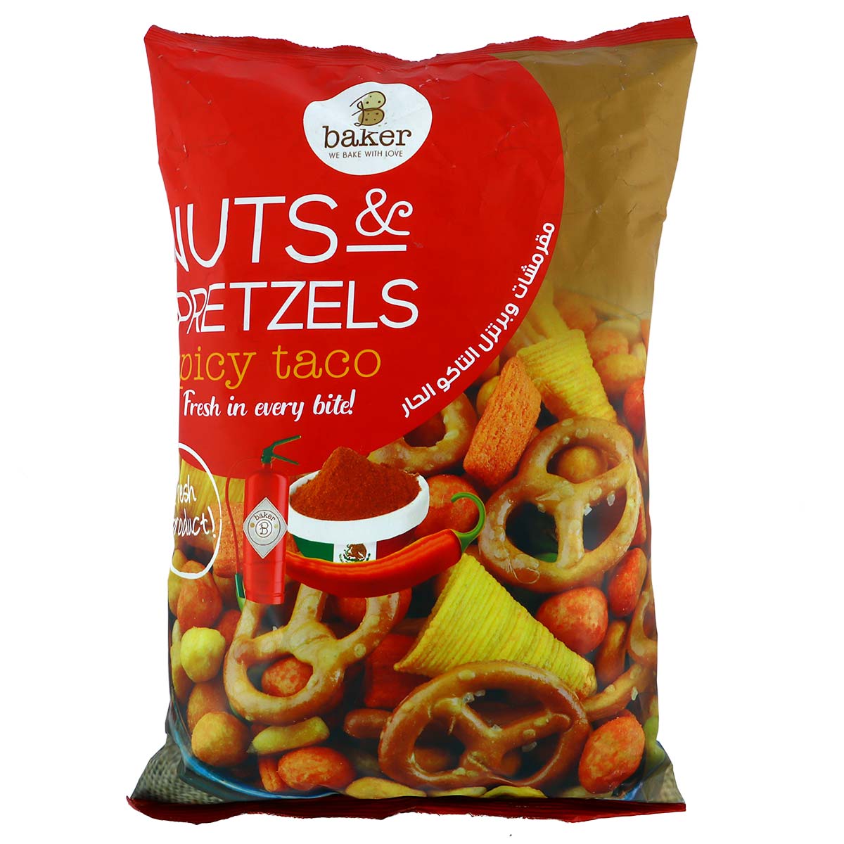 Baker Nuts & Pretzels Spicy Taco 275g