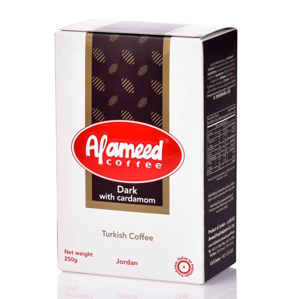 Al Ameed Turkish Coffee Dark with Cardamom 250g