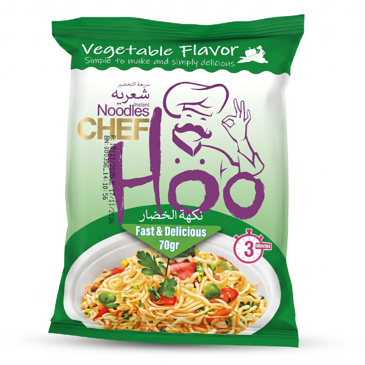 Noodles Chef Hoo Vegetable 70g
