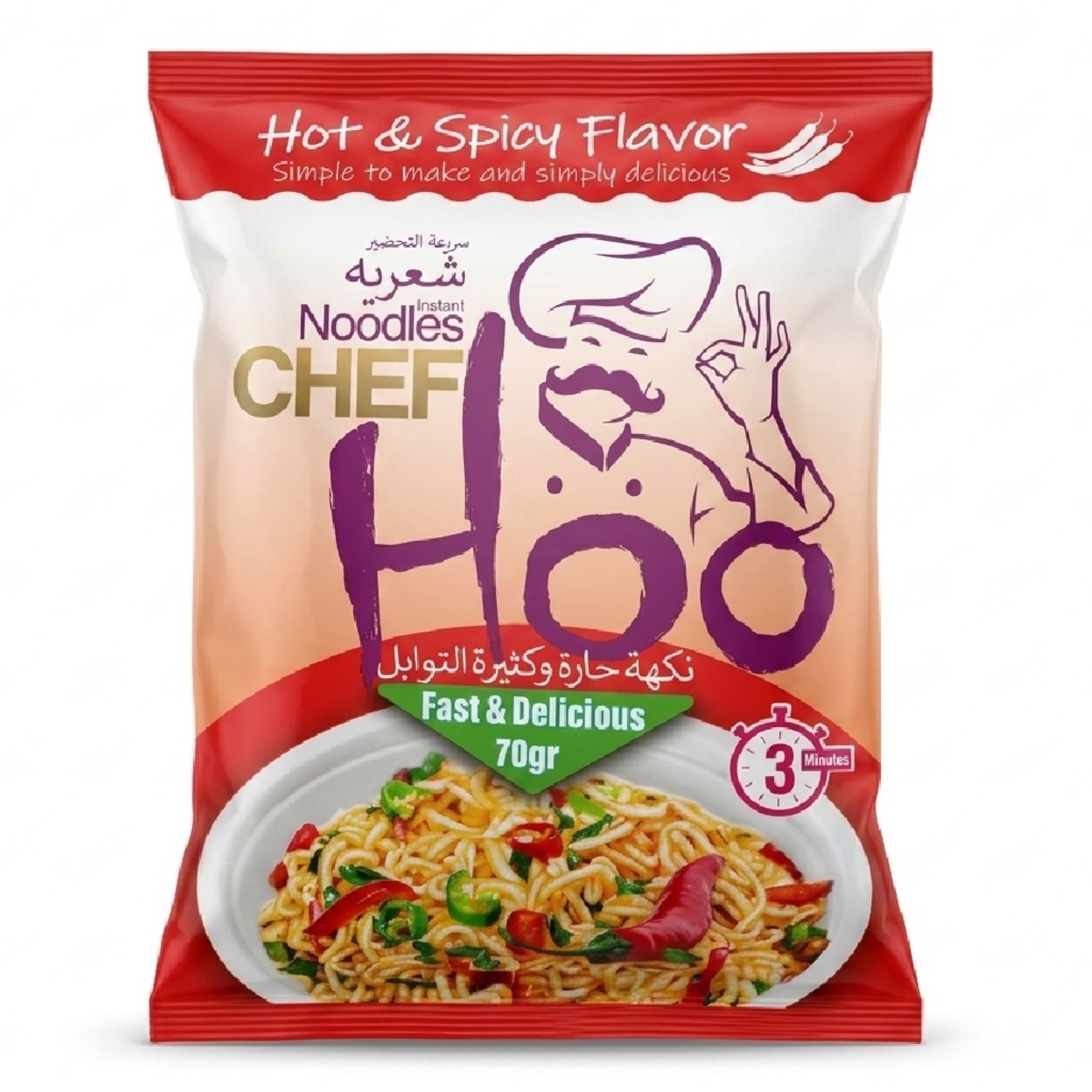Noodles Chef Hoo Hot And Spicy 70g