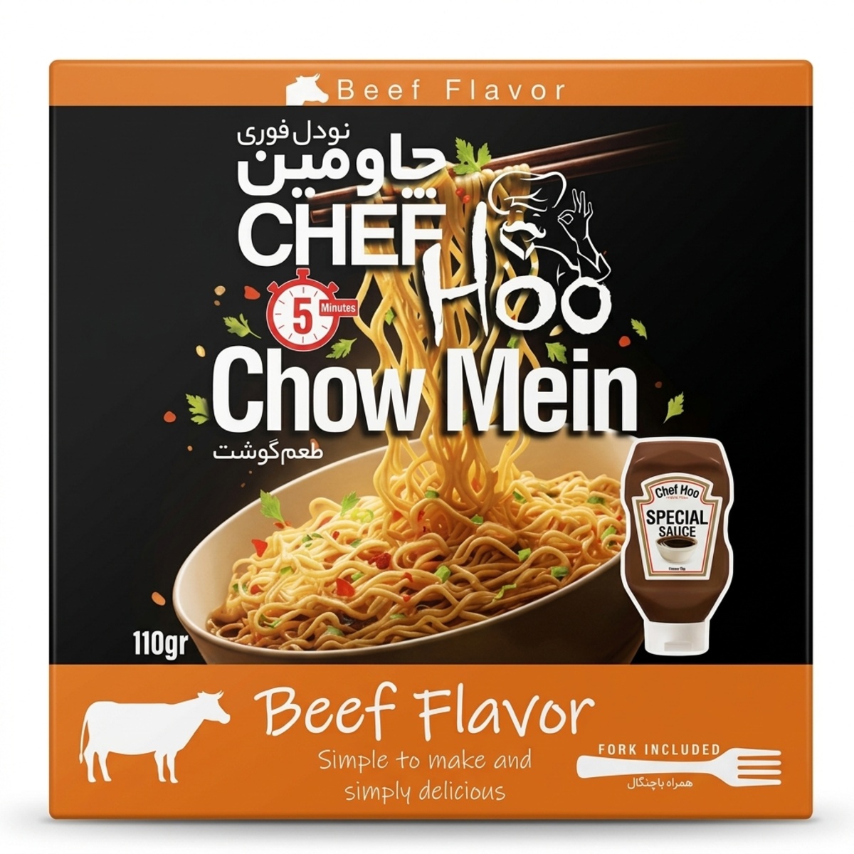 Chef Hoo Chow Mein Beef 110g
