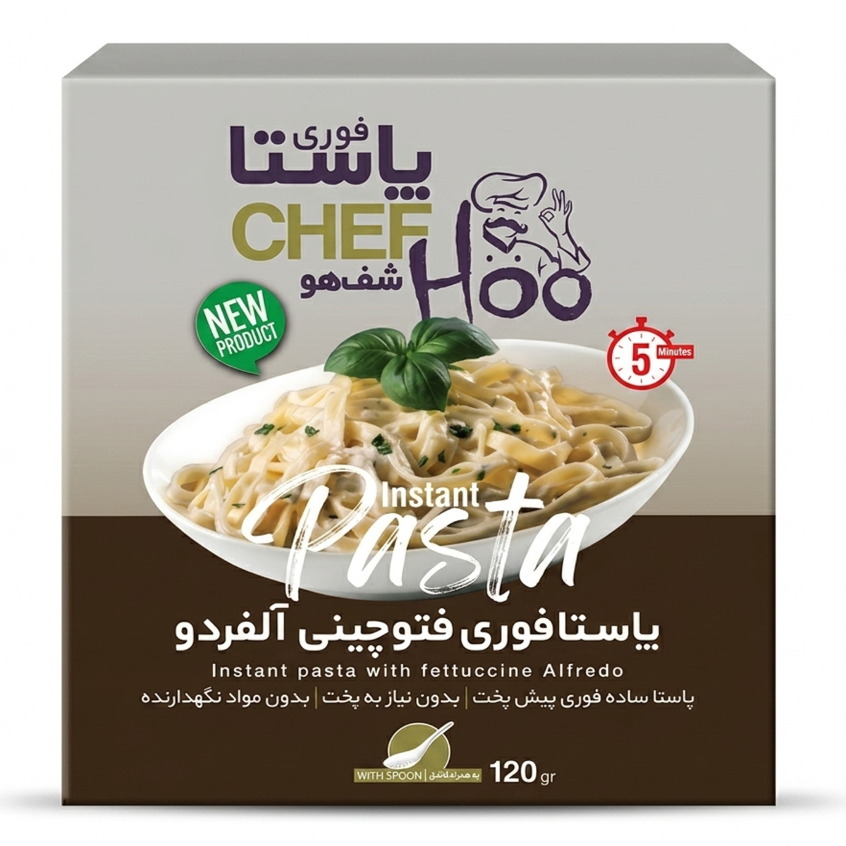 Chef Hoo Insant Pasta With Fettuccine Alfredo 120g