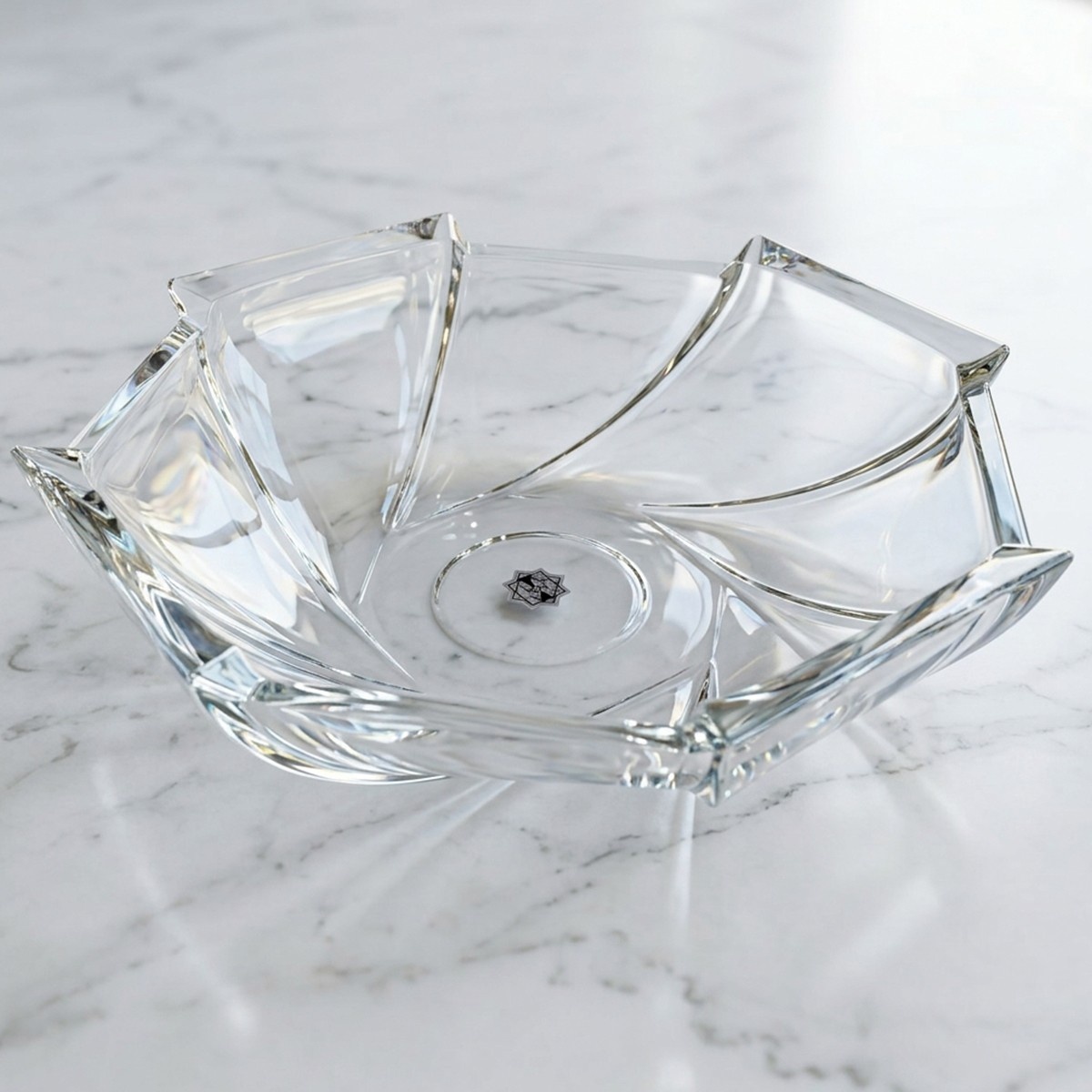 Large Shallow Glass Bowl