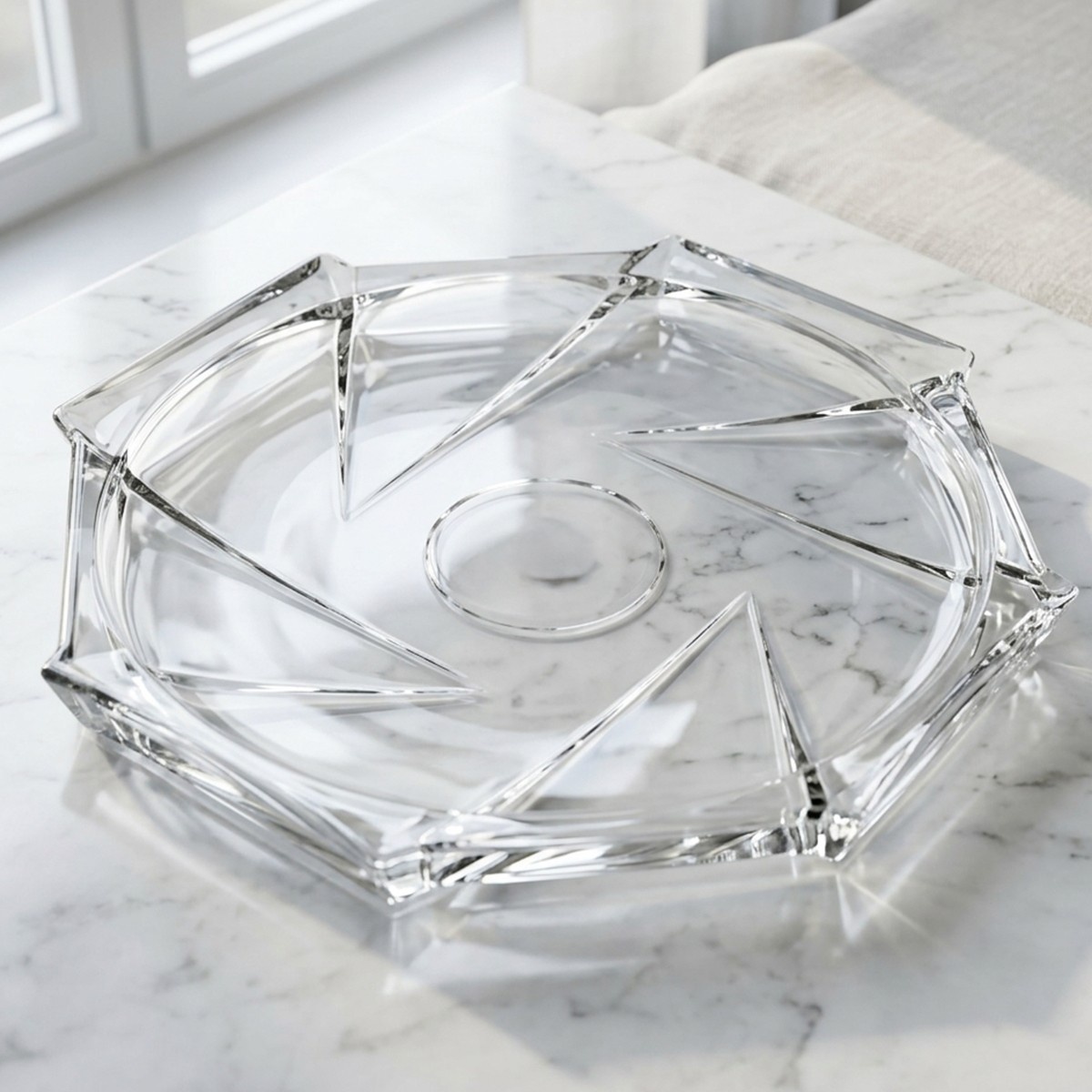 Crystal Serving Platter Large