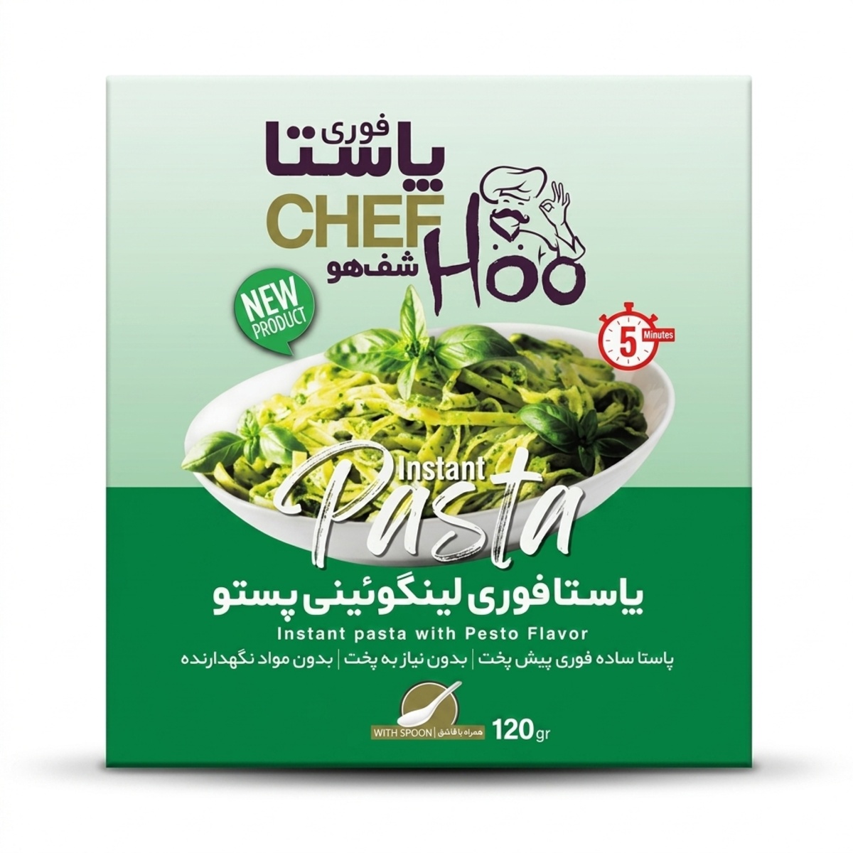 Chef Hoo Insant Pasta With Pesto Flavor 120g