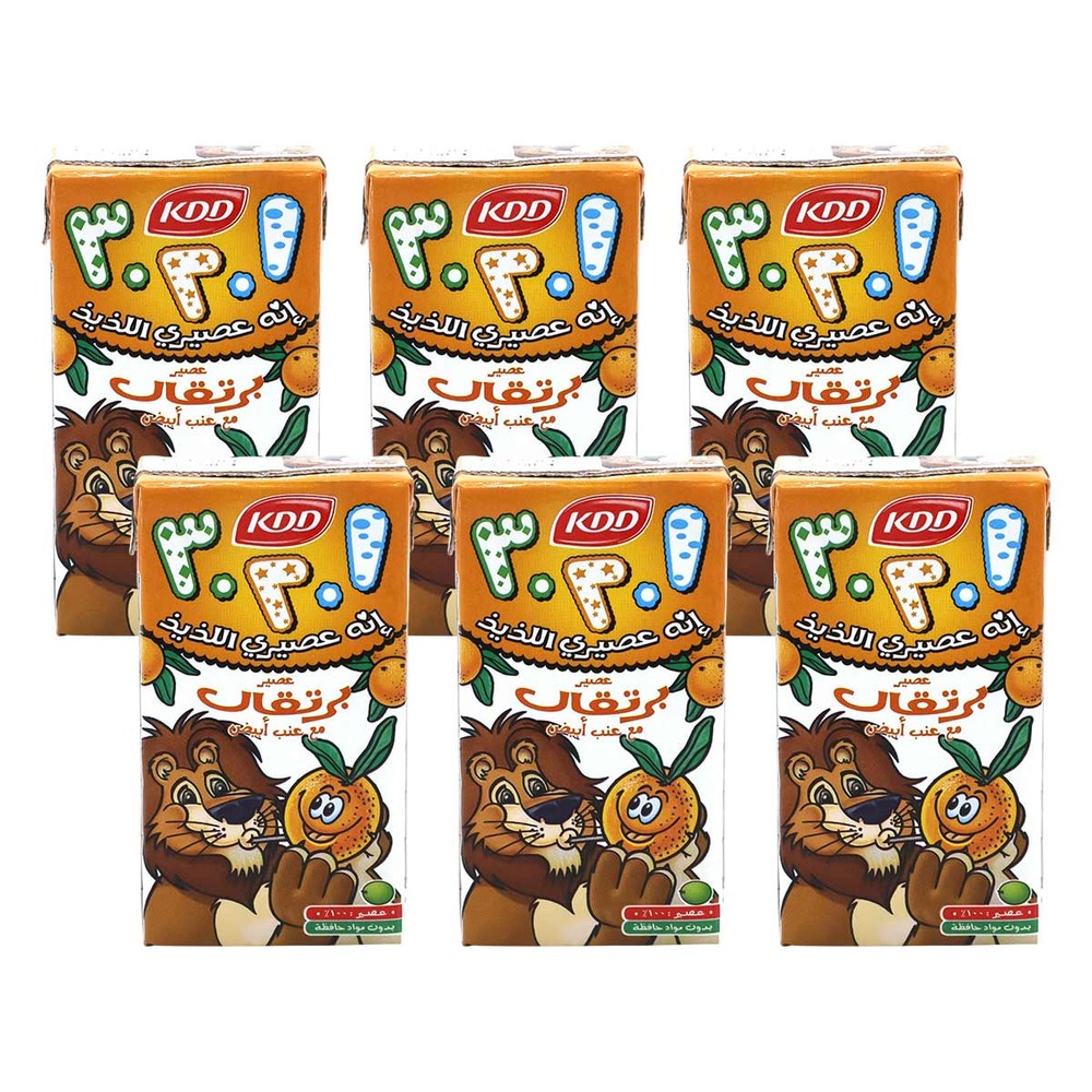 KDD 123 Orange White Grape Juice 6x125ml