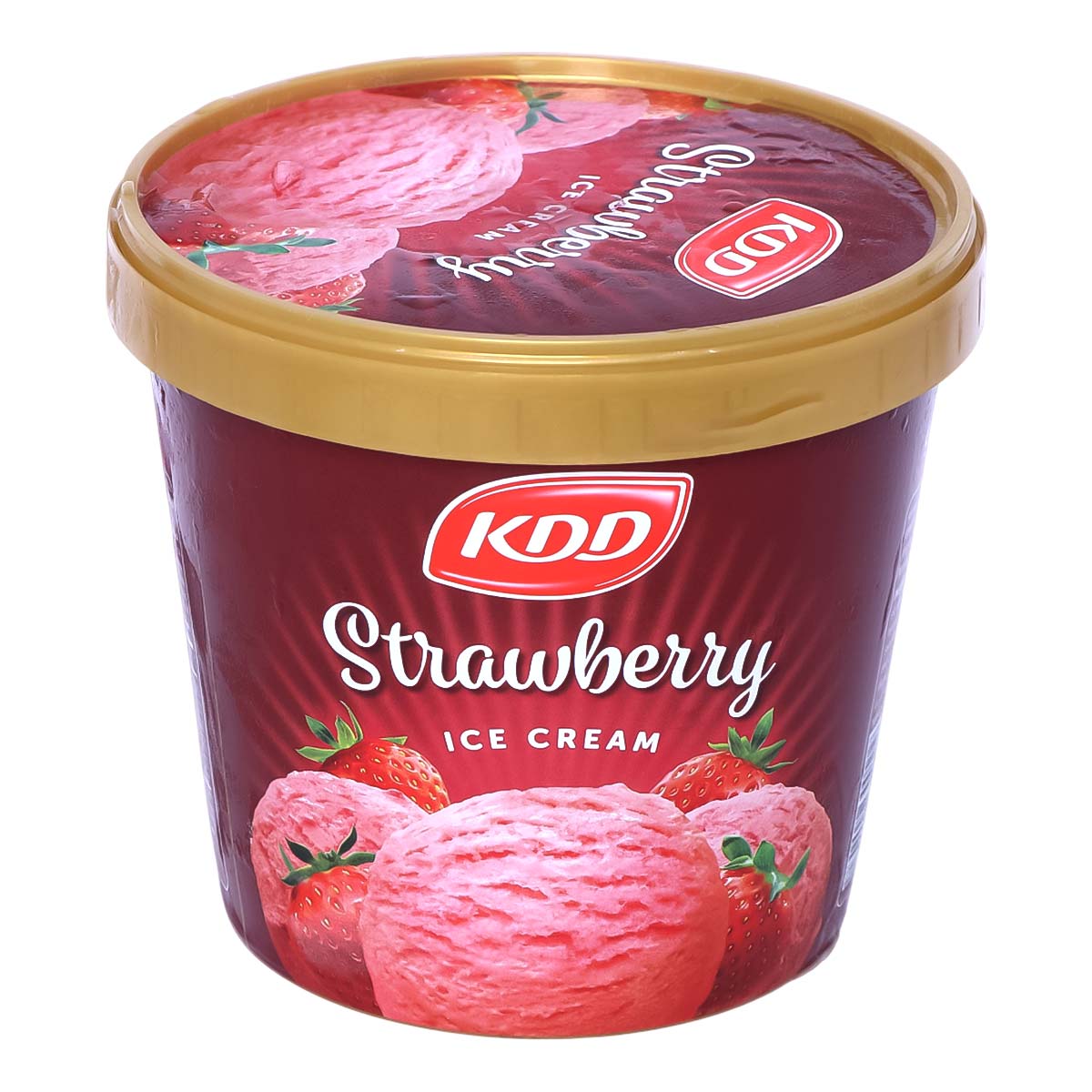 Kdd Strawberry Ice Cream Tub 1L