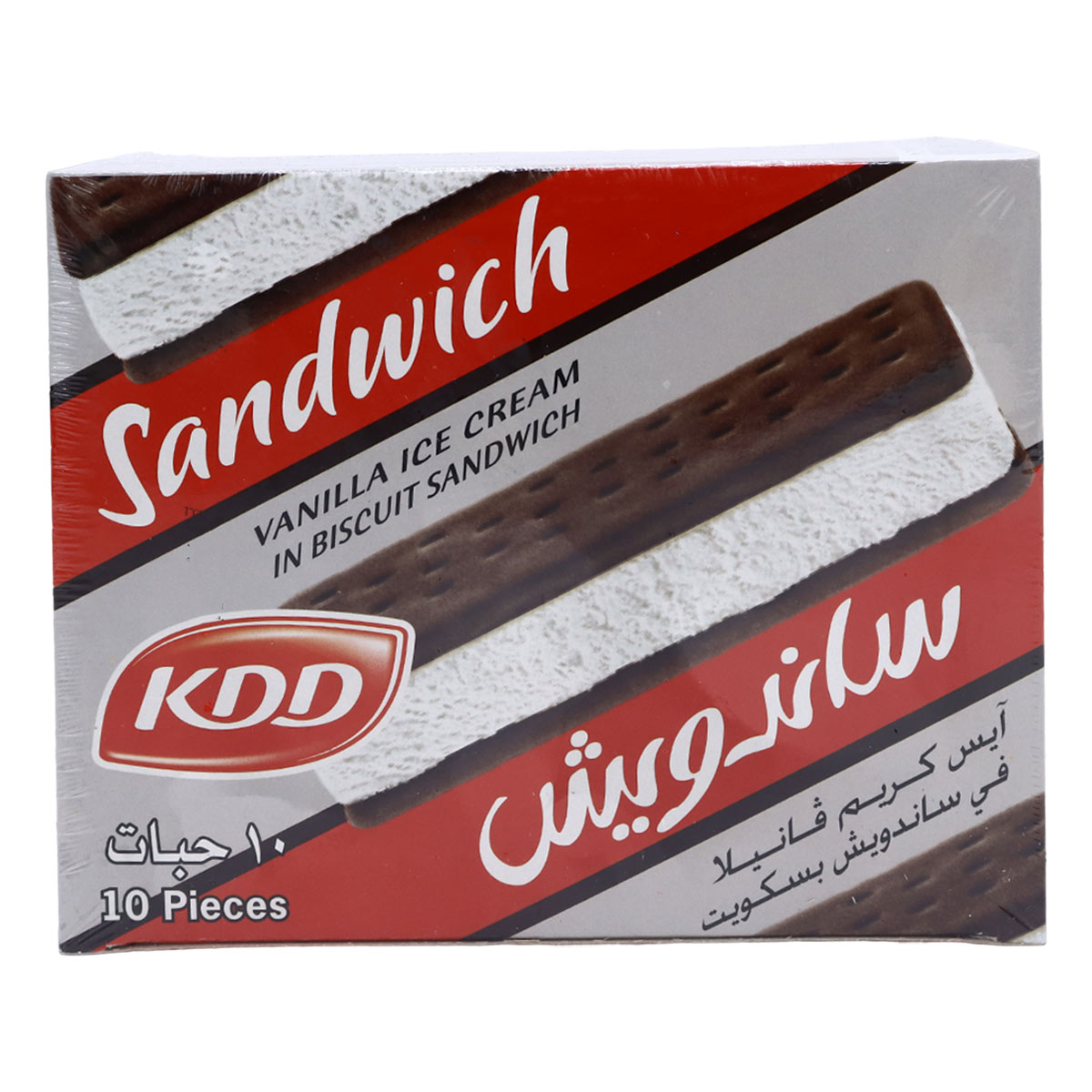 Kdd Sandwich Ice Cream Vanilla 10 Pieces