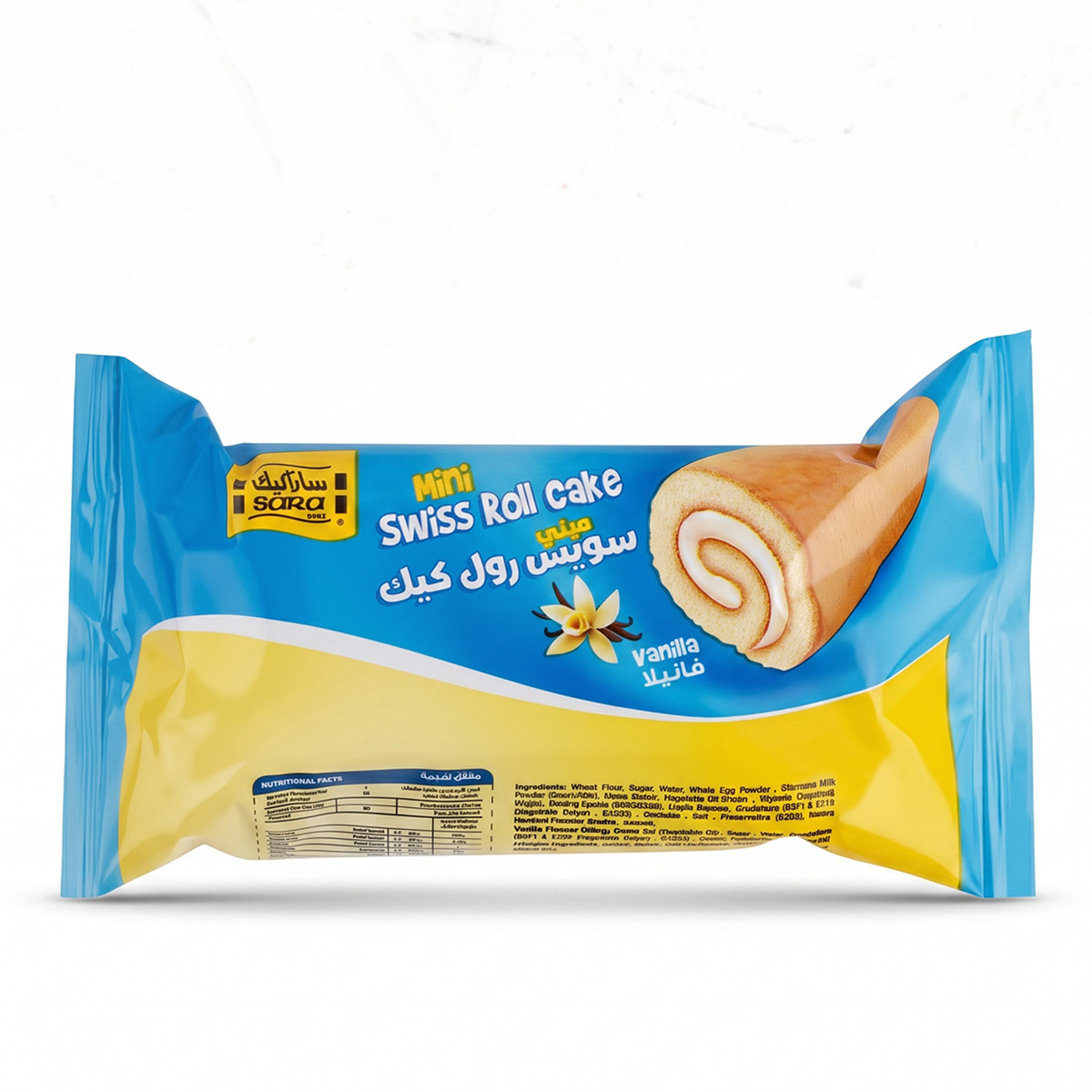 Saraa Mini Swiss Roll Cake Vanilla 20g