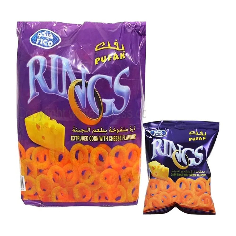 Fico Pufak Corn Rings With Cheese Flavour 15g