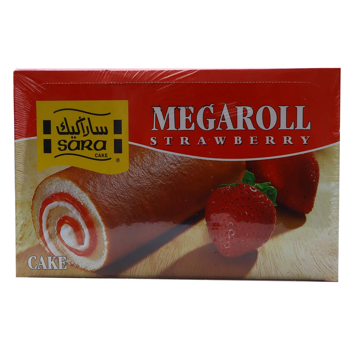 Sara Cake Strawberry Mega Roll Cake 6x60g