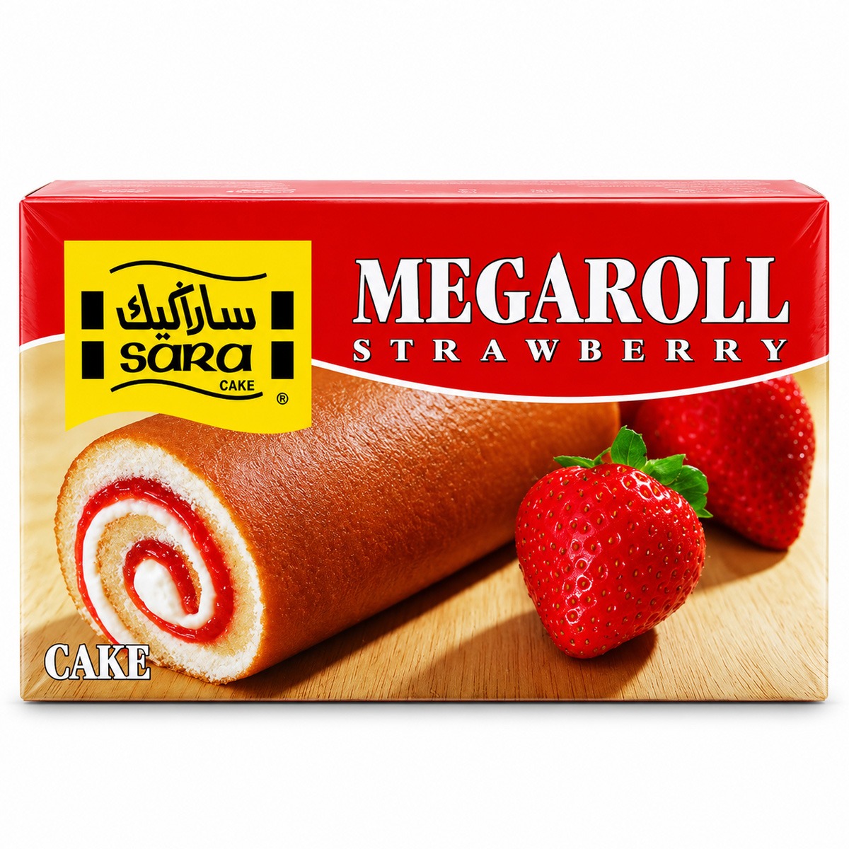 Sara Cake Strawberry Mega Roll Cake 6x60g