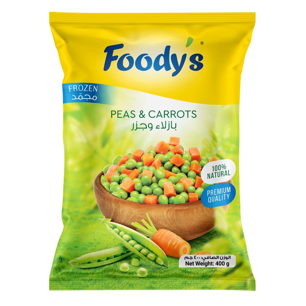 Foodys Frozen Peas & Carrot 400g