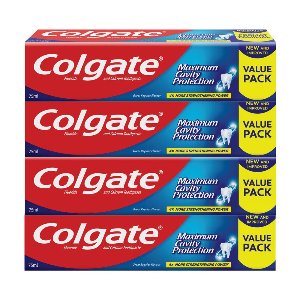 Colgate Maximum Cavity Protection Toothpaste Value Pack 4x75ml