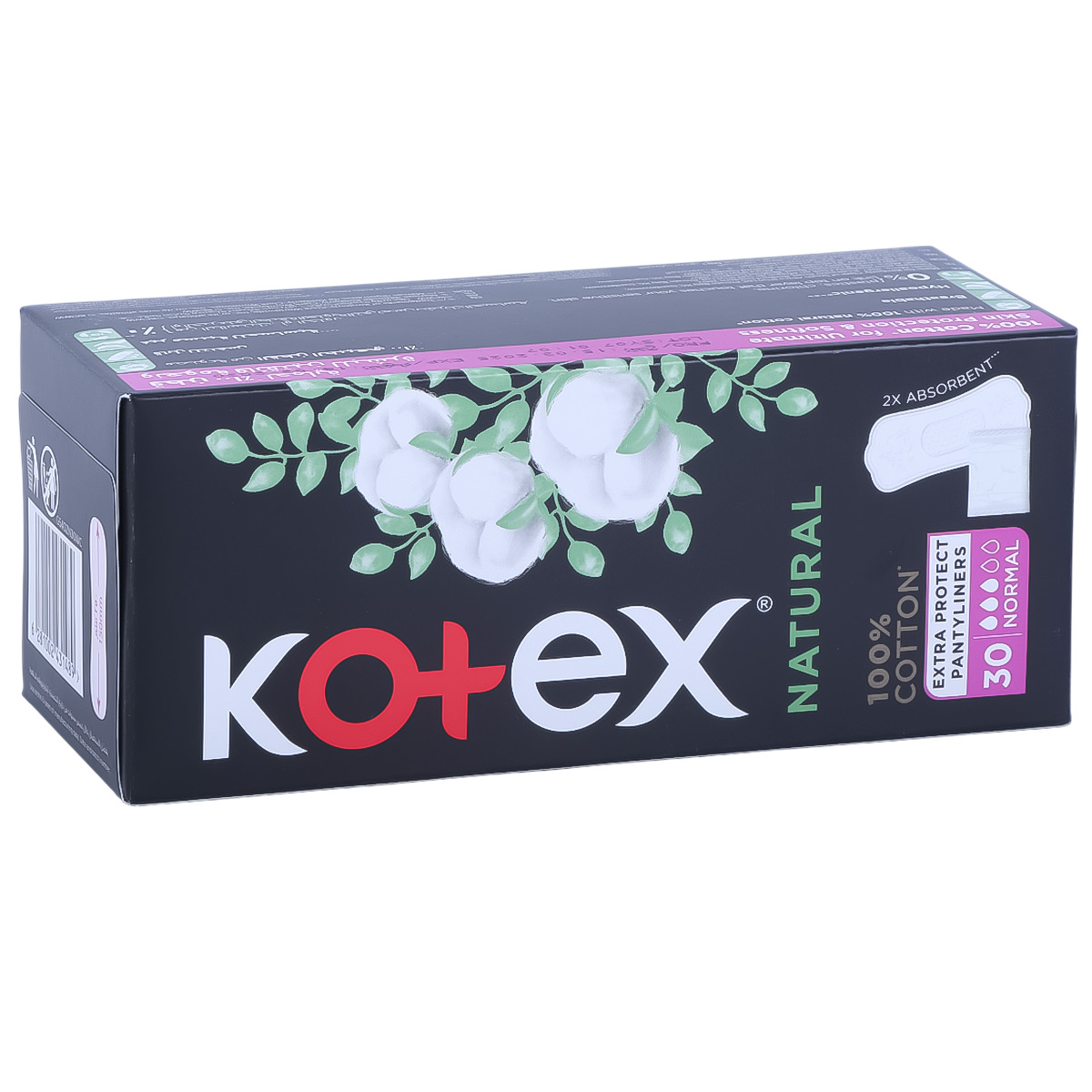 Kotex Natural Cotton Liners 30 Liners