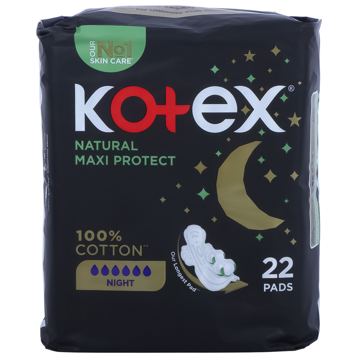 Kotex Natural Maxi Protect Cotton Sanitary Pad 22 Pieces