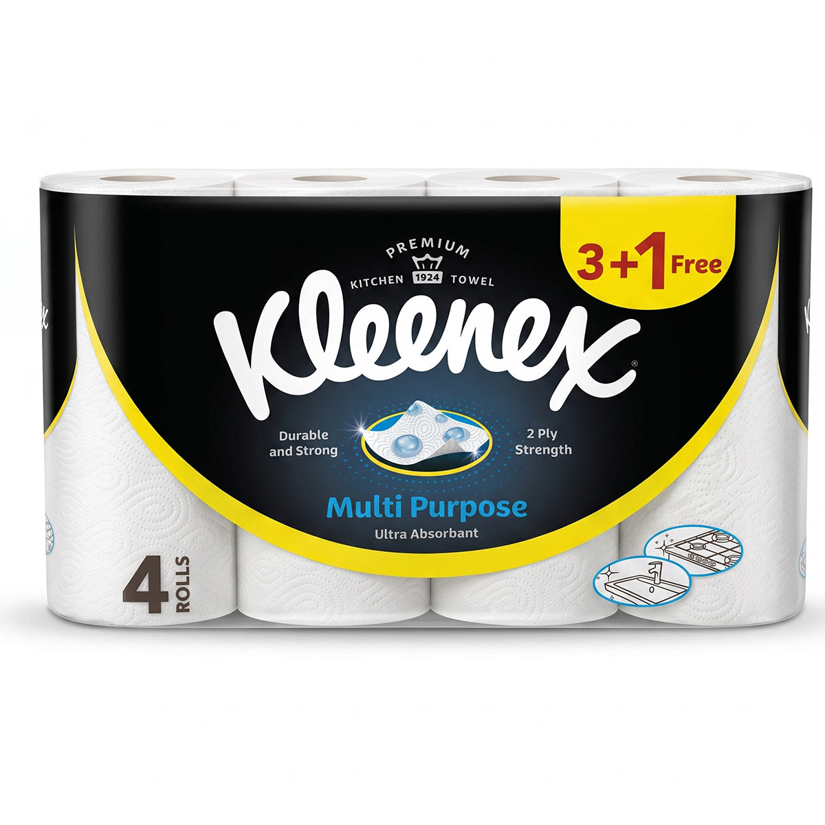 Kleenex Multi-Purpose Kitchen Tissue 4 Rolls