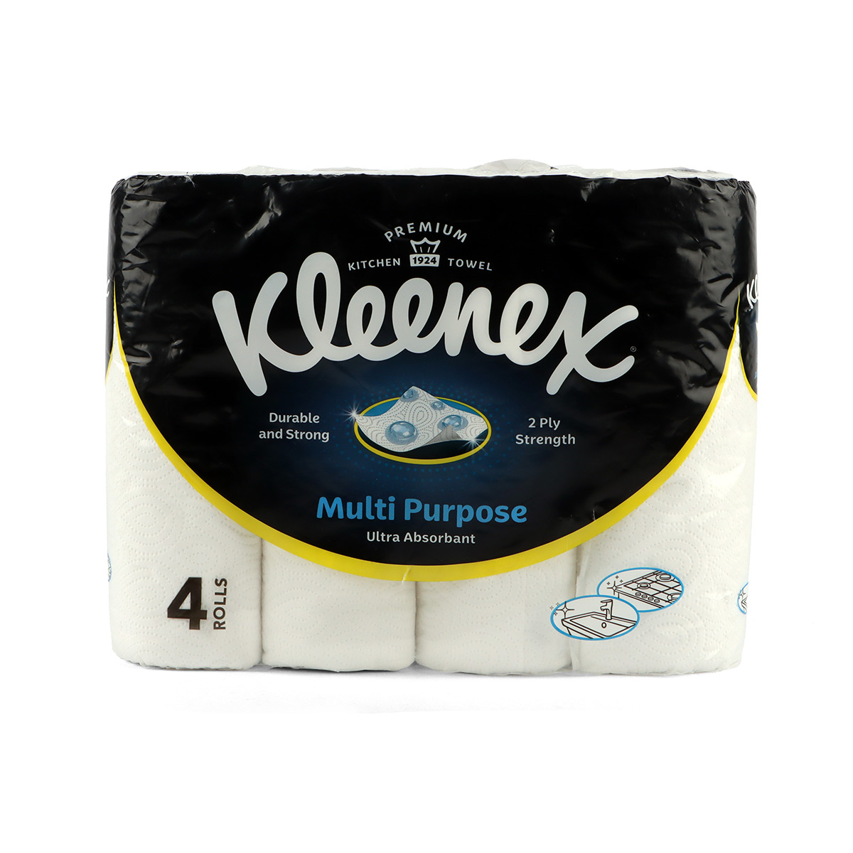 Multi Purpose Household Kitchen Towel 40 Sheets 4 Rolls White