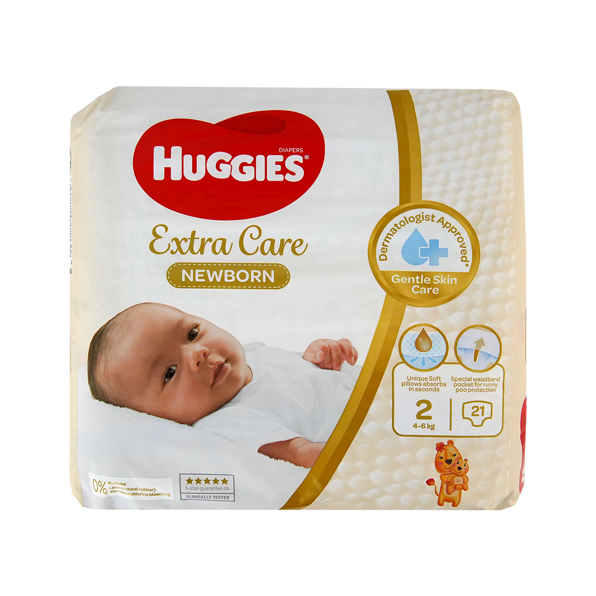 Huggies Extra Care New Born Diapers 4-6 Kg 21pcs