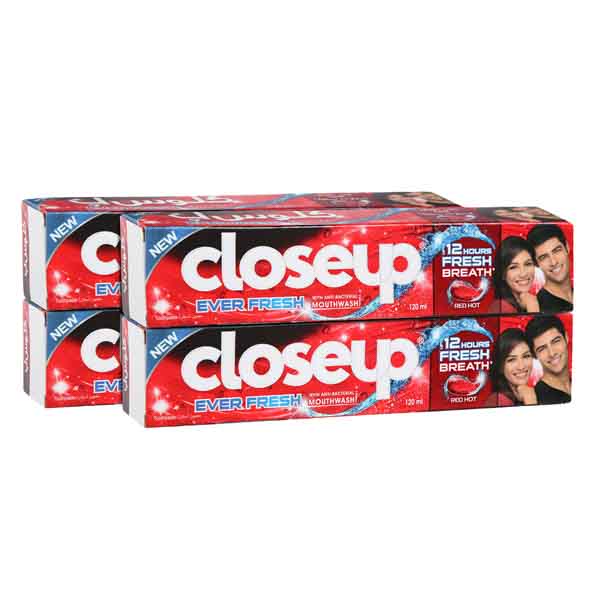 Closeup Ever Fresh Red Hot Toothpaste 4x120ml