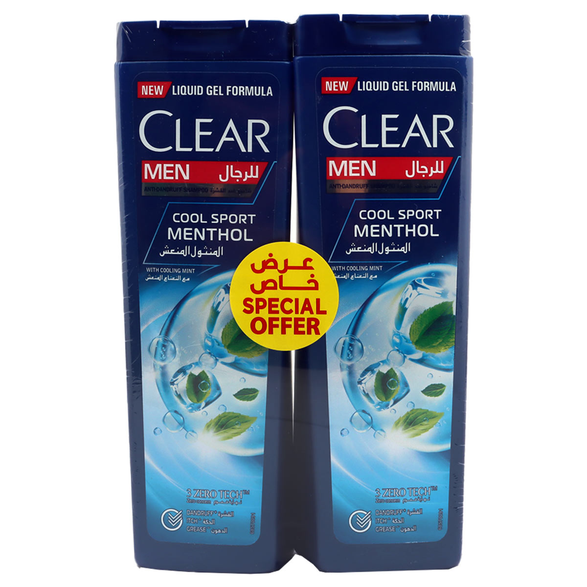 Clear Men Cool Sport Menthol Shampoo 2x400ml