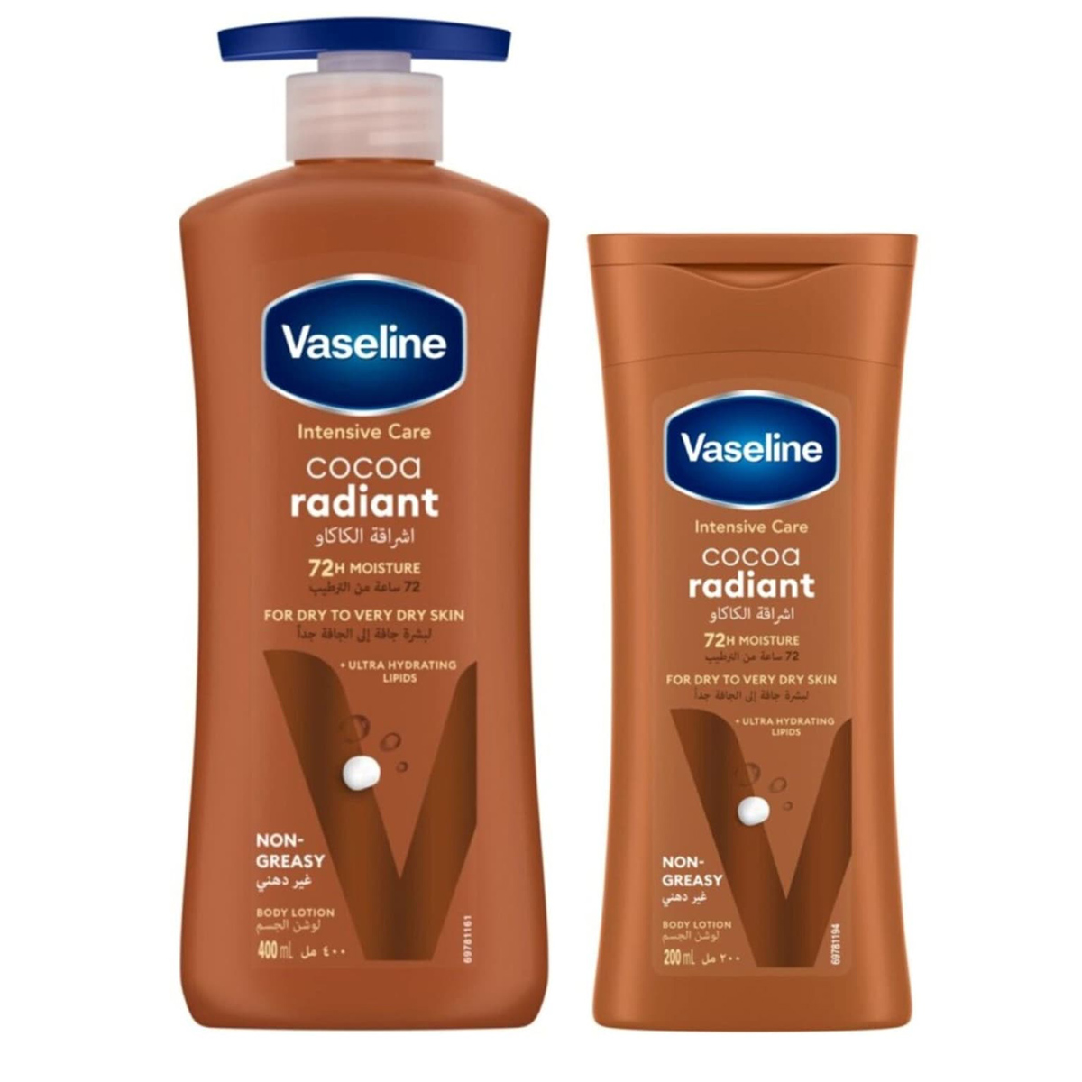 Vaseline Intensive Care Lotion Cocoa Very Dry To Dry Skin 400ml+200ml