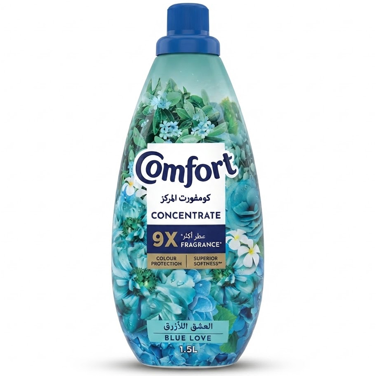 Comfort Concentrate 9x Fragrance Blue Love Fabric Softener 1.5L