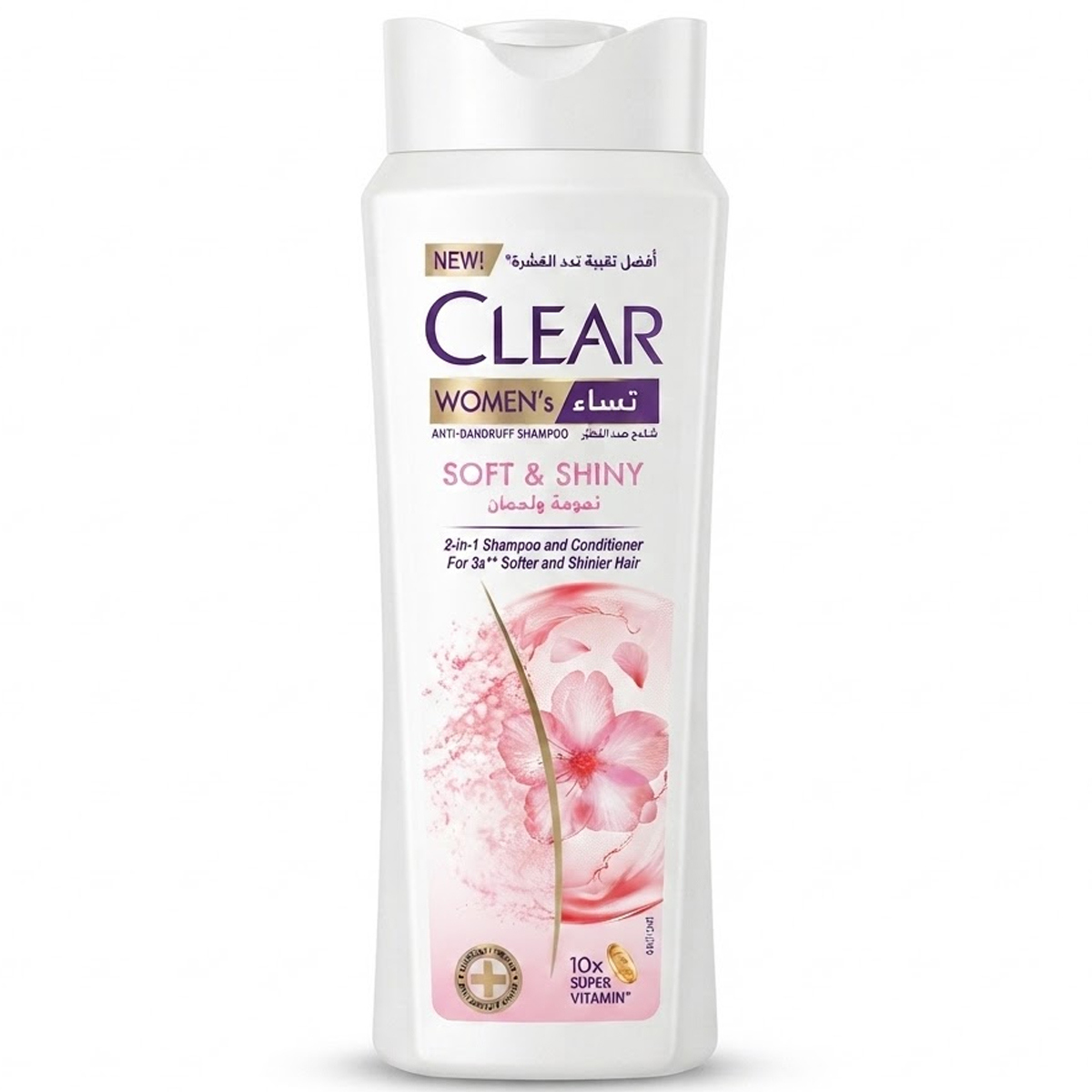 Clear Women's Anti-Dandruff Shampoo Soft & Shiny 600ml