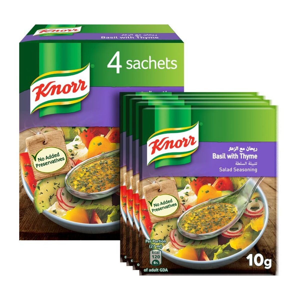 Knorr Basil with Thyme Salad Seasoning Powder 4x10g