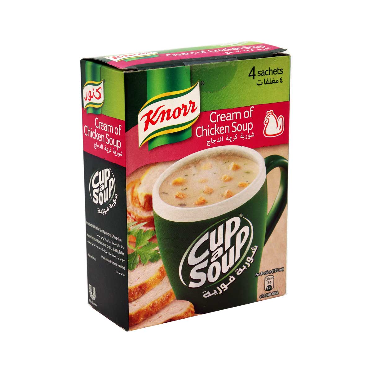 Knorr Cup-A-Soup Cream of Chicken Soup 4x18g