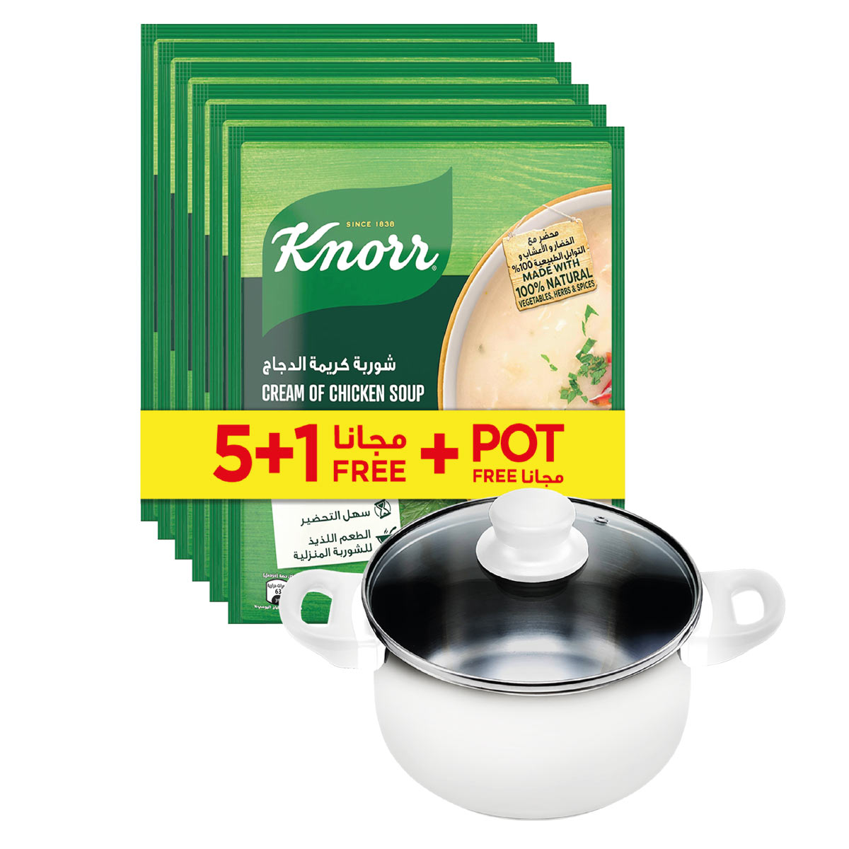 Knorr Cream of Chicken Soup (5+1) Free Pot