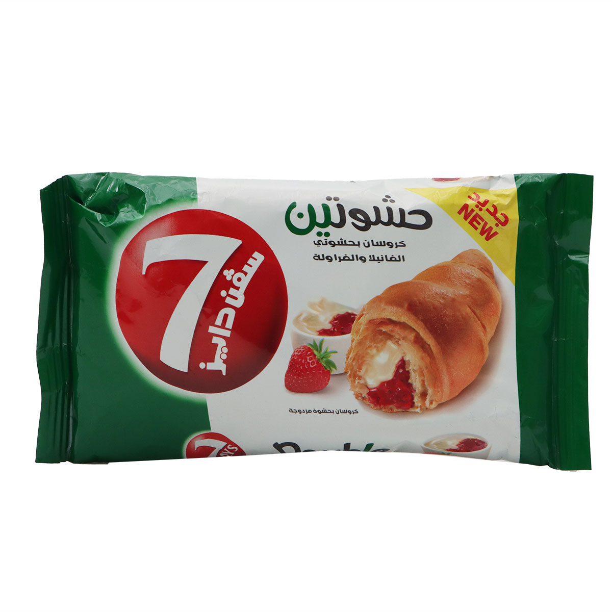 كرواسون ٧ أيام بحشوة الفانيليا والفراولة ٥٥ غرام