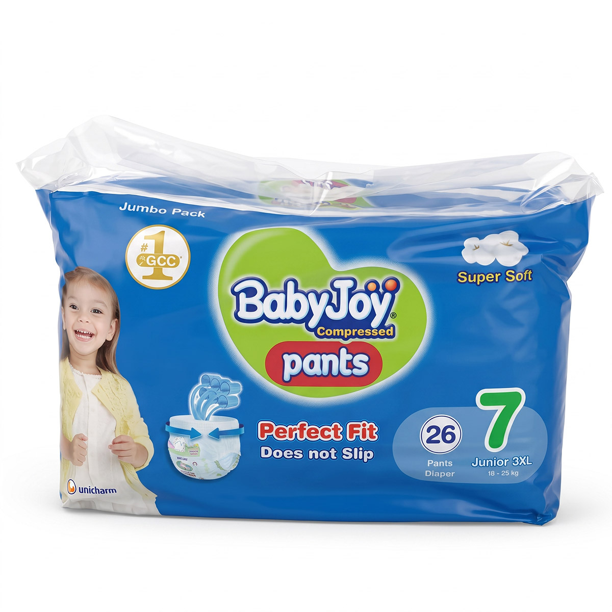 Babyjoy Compressed Pants Junior Diaper 3XL 26 Pads