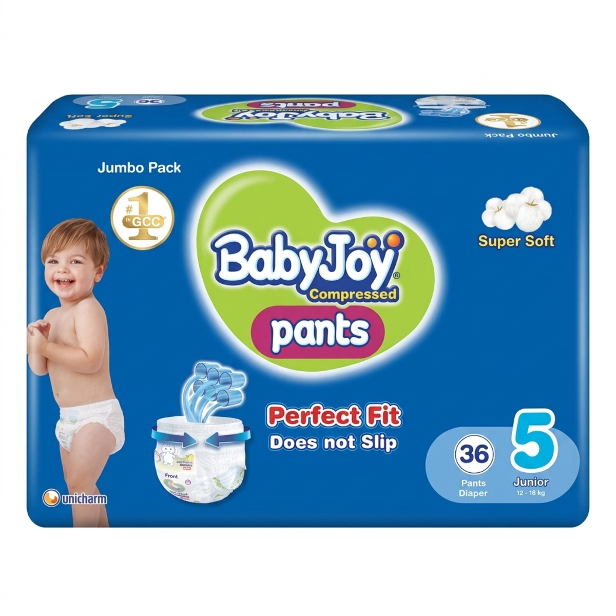 Baby Joy Compressed Pants 5 Junior 36 Diapers